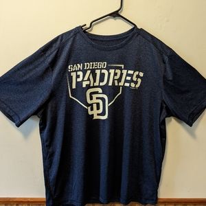 Men's 2XL MLB genuine merchandise San Diego Padres 100%polyester blue t-…